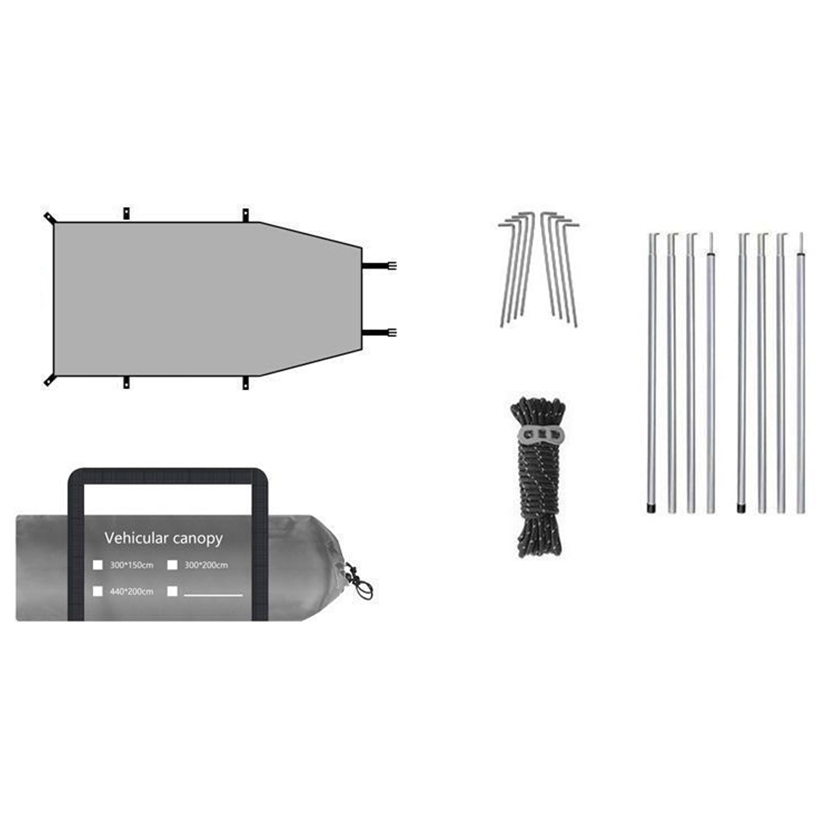 Aoanydony Camping Tents Roof Top Tent Attached To SUV Waterproof Awning