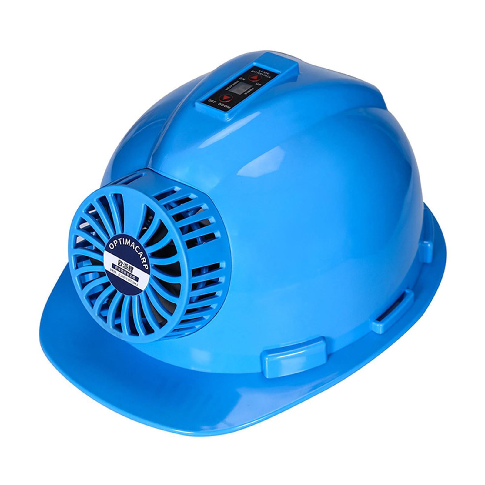 Aoanydony Construction Hard Hat with Fan Thickening Safety Multifunction Blue 51cm60cm