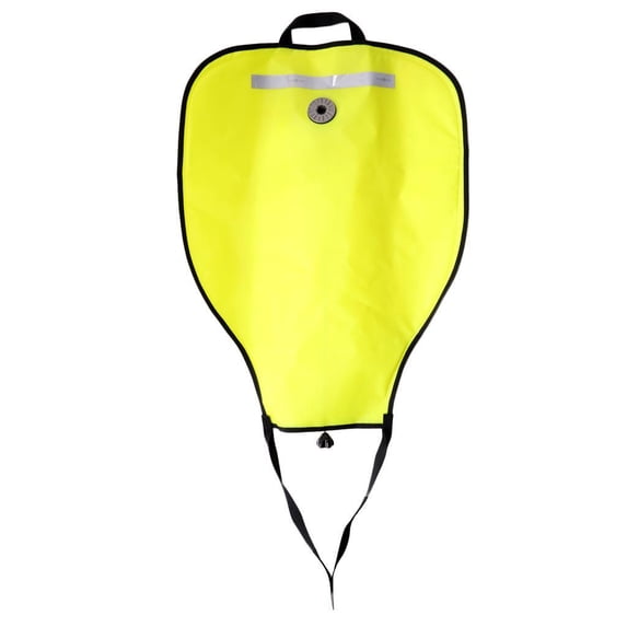 Aoanydony Deluxe Nylon 50lbs Salvage Lift Bag with Dump Valve for Diving Yellow 70 x 53cm