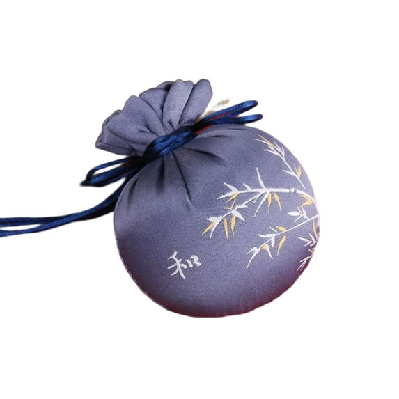 Aoanydony Embroidery Sachet Drawstring Jewelry Gifts Bag Home Office Living Room Hanging Car Rear Review Decoration Pendant Blue