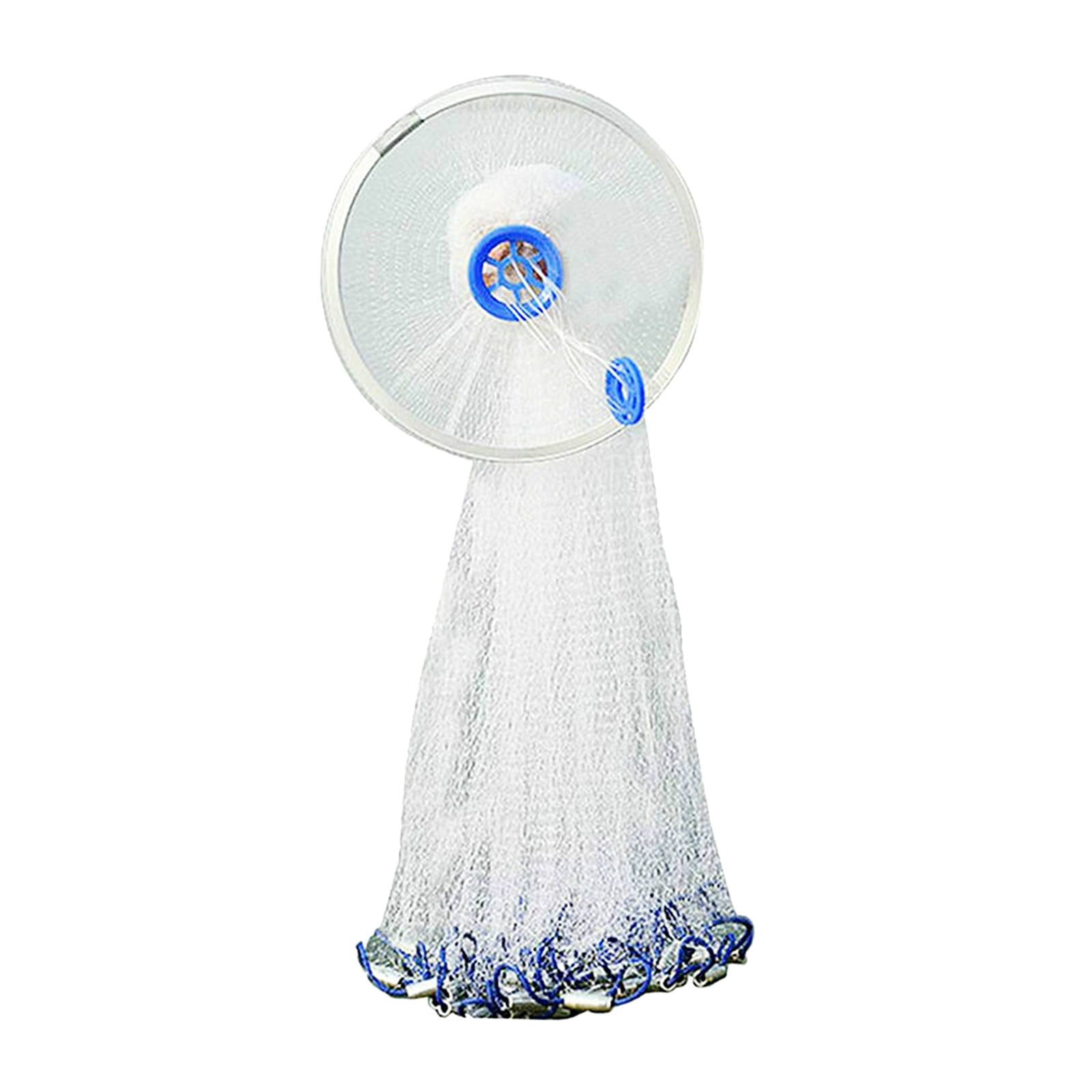 Aoanydony Fishing Cast Net Bait Easy Throw Hand Cast Trap Mesh C with ...