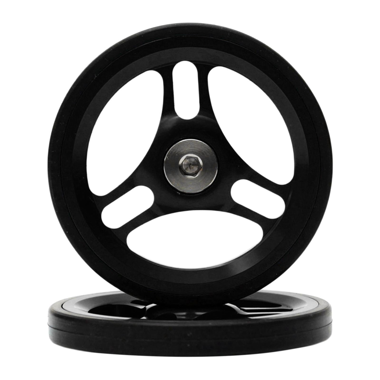 Aoanydony Folding Bike Easy Wheel Wheels for Traveling Rack Black 6cm