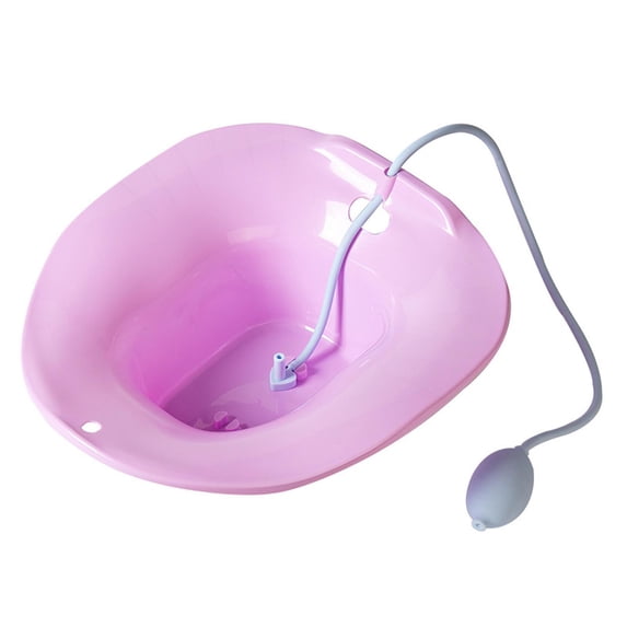 Aoanydony Sitz Bath Toilet Seat with Flusher for Postpartum Hemorrhoids Purple 40x37x15cm