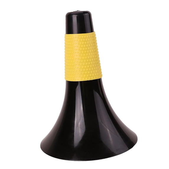 Aoanydony Sport Training Safety Cone for Soccer Football Safety Parking Agility Marker Black Yellow 6.7 x 6.7 x 9.3 Inch