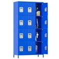 thumbnail image 1 of Aobabo 12 Doors Metal Storage Locker for Employees, Storage Locker for School Office Gym Bedroom, Industrial Steel Storage Locker, Blue, Assembly Required, 1 of 7