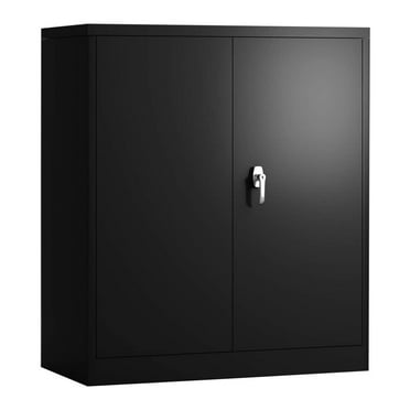 Suncast 80-inch x 40-inch 4-Shelf Storage Cabinet Locker, Black, Resin ...