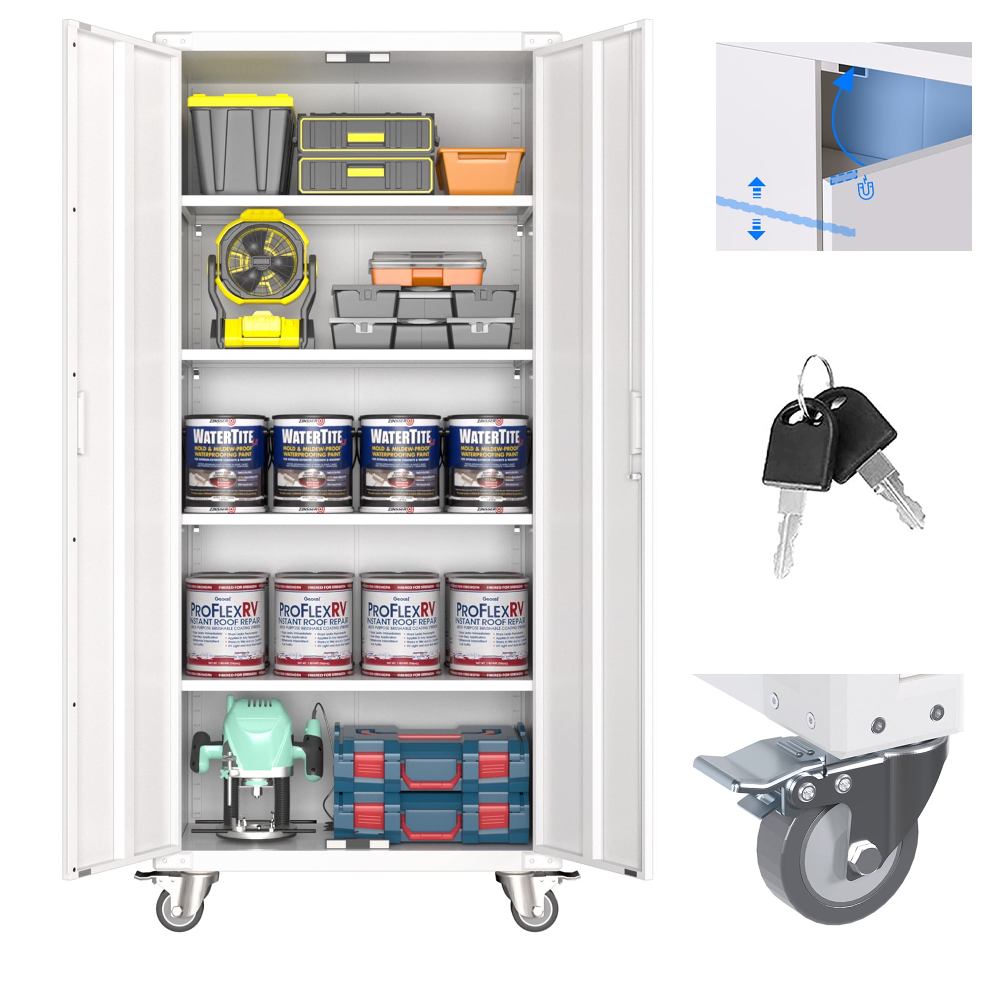 Aobabo Metal Storage with Lock,Office Storage with