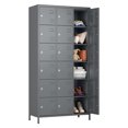 thumbnail image 1 of Aobabo Metal Storage Locker for Employees,18 Doors Storage Locker for School Office Gym Bedroom, Industrial Steel Storage Locker, Drak Gray, Assembly Required, 1 of 8