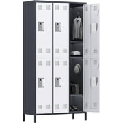 Aobabo Metal Storage Locker for Office Gym Bedroom Dormitory,6 Doors Steel Storage Locker Cabinet for Employees,Industrial Storage Locker with 1 Shelves