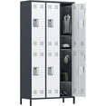 thumbnail image 1 of Aobabo Metal Storage Locker for Office Gym Bedroom Dormitory,6 Doors Steel Storage Locker Cabinet for Employees,Industrial Storage Locker with 1 Shelves, 1 of 8