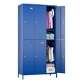 thumbnail image 1 of Aobabo Metal Storage Lockers for Employees, Steel Locker with 6 Door Lockable,Industrial Blue Storage Locker Cabinet for Gym,School,Office,Assembly Required,72''H*35.43''W*15.75''D, 1 of 7