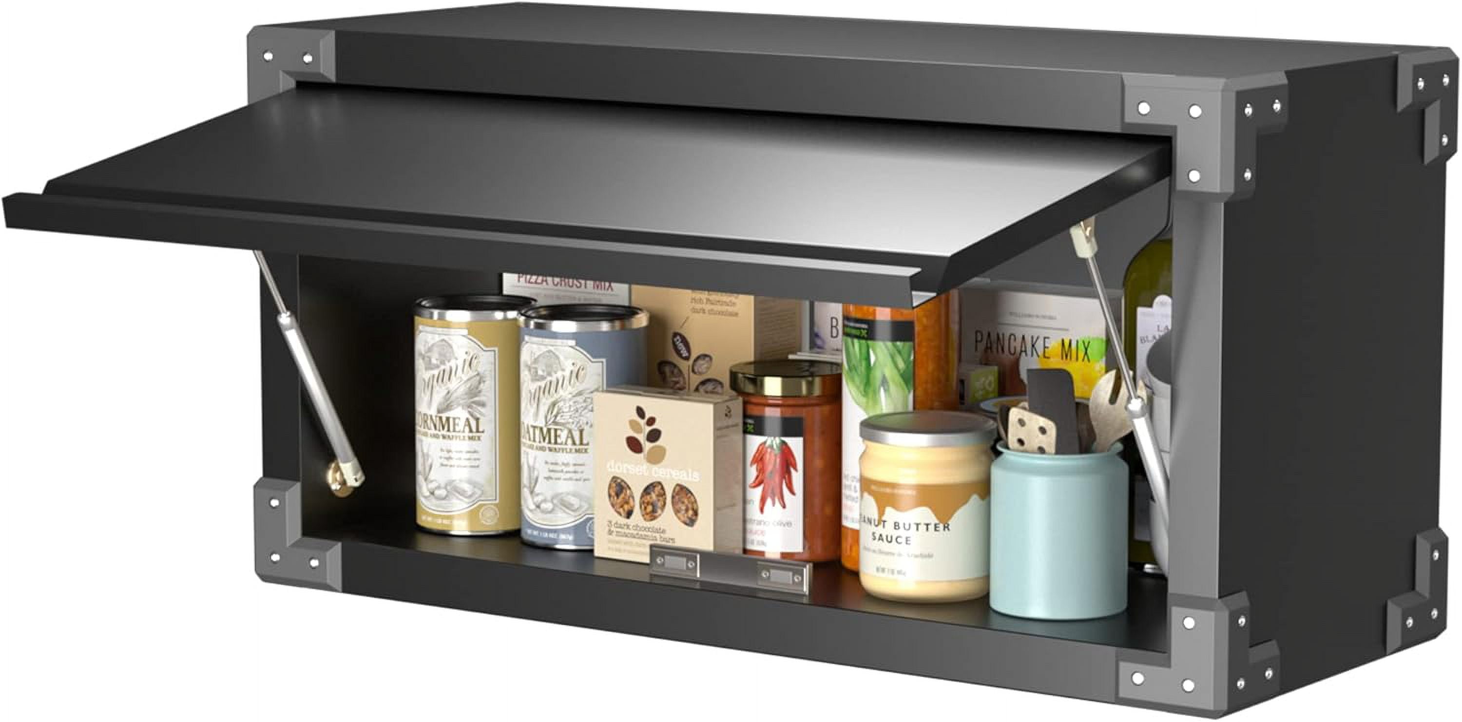 Aobabo Metal Wall Storage with UpFlip Door, Small WallMounted