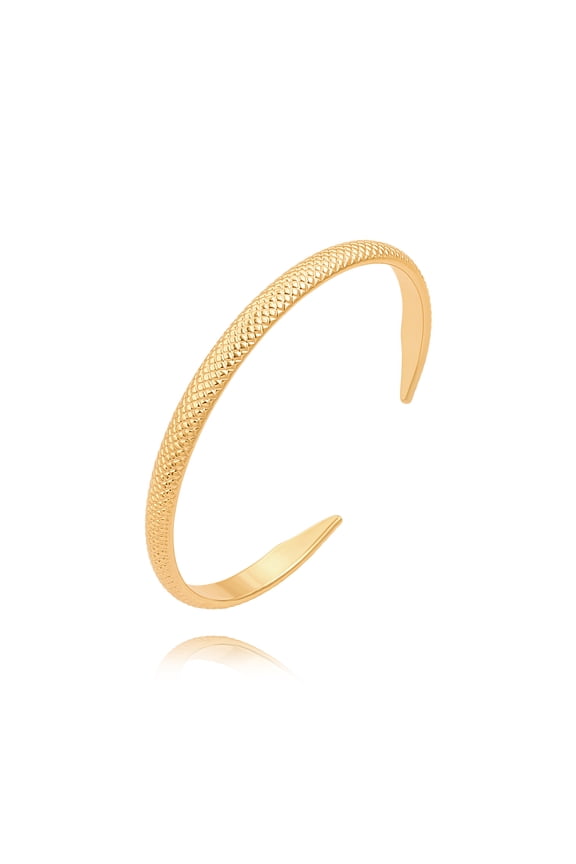 Dainty Snake Gold Cuff Bangle Bracelet for Women Trendy Statement Stackable Bracelets Simple Chunky Gold Bracelet