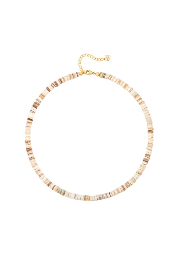 Puka Shell Beaded Gemstone Choker Necklace Boho Dainty Stacked Necklace Handmade Jewelry for Women