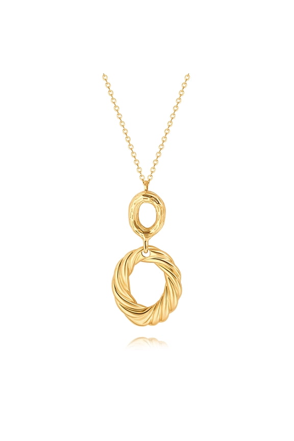 Simple Gold Plated Chain Long Necklace for Women Trendy Statement Pendant Necklaces Dainty Sweater Chain Necklaces