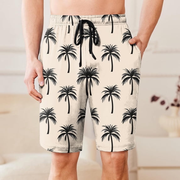 Aobny Beach Men Shorts Board Hawaiian Clothing Casual Big & Tall Baggy Mid Rise Fashion Clothing,Khaki,XXXL