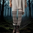 thumbnail image 1 of Aobny Beige Butt Lifting Leggings Gothic Women Striped Leggings Ankle Skinny Pants for Women Dressy Casual,XXL, 1 of 9