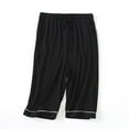 thumbnail image 1 of Aobny Black Men's Pajama Bottoms Plus Size Modal Sleep Pants Short Straight-Leg Pajamas,XXXXL, 1 of 8