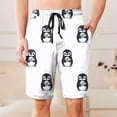 thumbnail image 1 of Aobny Board Shorts Lounge Graphic Shorts Mid Rise Baggy Casual Big & Tall Men Clothes,White,M, 1 of 6