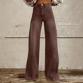 thumbnail image 1 of Aobny Brown Jeans for Women Plus Rayon Baggy Colored Jeans Full Boyfriend High Waisted Jeans for Teen Womens, 1 of 5