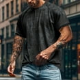 thumbnail image 1 of Aobny Casual T Shirts Black Button Up Short Sleeve T Shirts Camo Pullover Big & Tall Men's Athletic Shirts & Tees,XXXL, 1 of 9