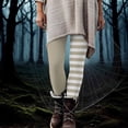 thumbnail image 1 of Aobny Color Block Hiking Leggings Women Beige Striped Leggings Skinny Ankle High Waisted Comfy Fit Pants for Women,S, 1 of 9