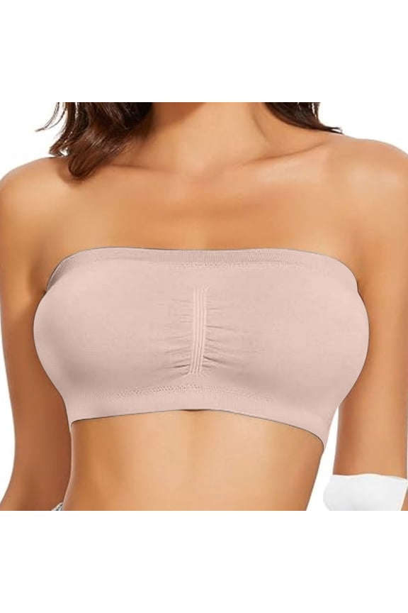 Fancy Womens Bras Beige Sleep Strapless Nylon Minimizer Bandeau 2025 Juniors Bras,36-40