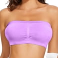 thumbnail image 1 of Aobny Fitted Womens Bras Sleep Purple Strapless Minimizer Nylon Bandeau 2025 Juniors Bras,36-40, 1 of 8
