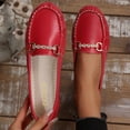 thumbnail image 1 of Aobny Flat Shoes Womens Shoes Business Casual Shoes Wedge Flats Office Shoes Shoe Round Toe Red Soft Toe Slip-On Summer Shoes,Size 36, 1 of 9