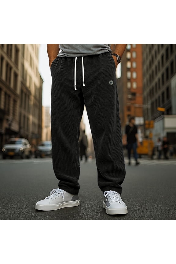 Fleece Men Sweatpants Open Bottom Black Cotton Pant Loose Baggy Joggers Long Workout Pants for Men,XS