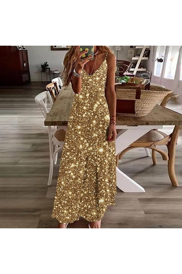 Maxi Dresses in Womens Dresses | Gold - Walmart.com