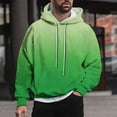 thumbnail image 1 of Aobny Gradient Sweatshirts for Men Hoodie Hooded Polyester Green Hoodie Men Shirts,XXL, 1 of 6