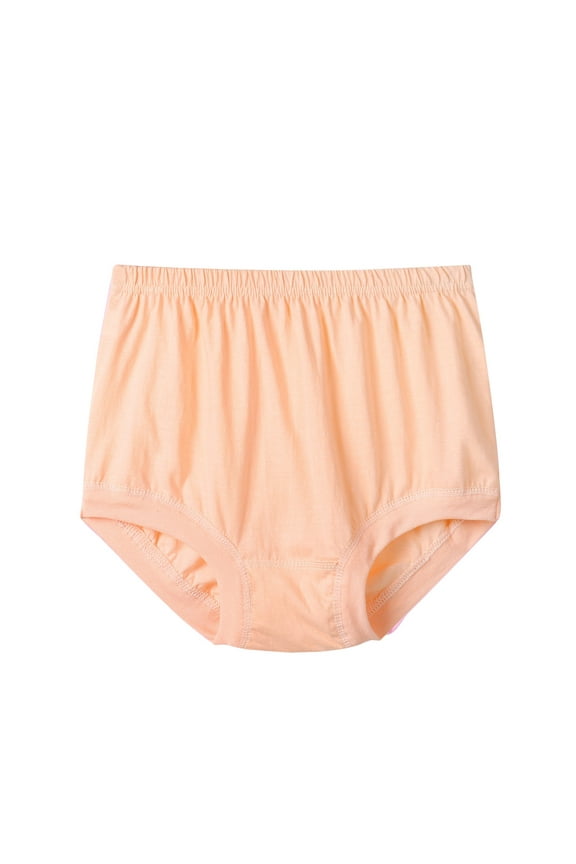 Granny Comfy Womans Panties Pink Cotton Solid Plus Size High Waist Cute Womans Panties, M-XXXXXL