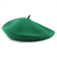 thumbnail image 1 of Aobny Green 2024 Womens Hats Vintage Fitted French Beret Solid Beret Everyday Hats for Women Cozy, 1 of 2