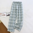 thumbnail image 1 of Aobny Green Men's Pajama Sets Plaid Cotton Sleep Pants Long Straight-Leg Pajama Shorts Men,XL, 1 of 5