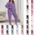 thumbnail image 1 of Aobny Holiday Women's Pajamas Set Comfy Pajama Gold Long Sleeve Polyester Sexy Pajamas for Women,XXXXXL, 1 of 6