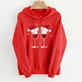 thumbnail image 1 of Aobny Hoodie Fall Tops for Women Hooded with Pocket Red Christmas Blouses Long Sleeve Plus Gym Shirts,XXXL, 1 of 6