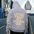 thumbnail image 1 of Aobny Light Hoodies for Men Jesus Christian Hooded Gray Hoodies Men Work Tops,L, 1 of 7