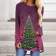 thumbnail image 1 of Aobny Long Sleeve Shirts Tunic Christmas Crew Neck Tops Pullover Women Cute Plus Size Tops,L, 1 of 5