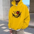 thumbnail image 1 of Aobny Men's Hoodies Graphic Lightweight Yellow Shirts Anime Hooded Pullover Teacher Tops,L, 1 of 5