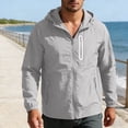 thumbnail image 1 of Aobny Mens Shirts Oversized Sun Shirt Solid T-Shirts Hooded Long Sleeve Big & Tall Work Shirts for Men,Gray,3XL, 1 of 9