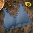 Aobny Minimizer High Impact Womans Sports Bras Blue Lift Bralette