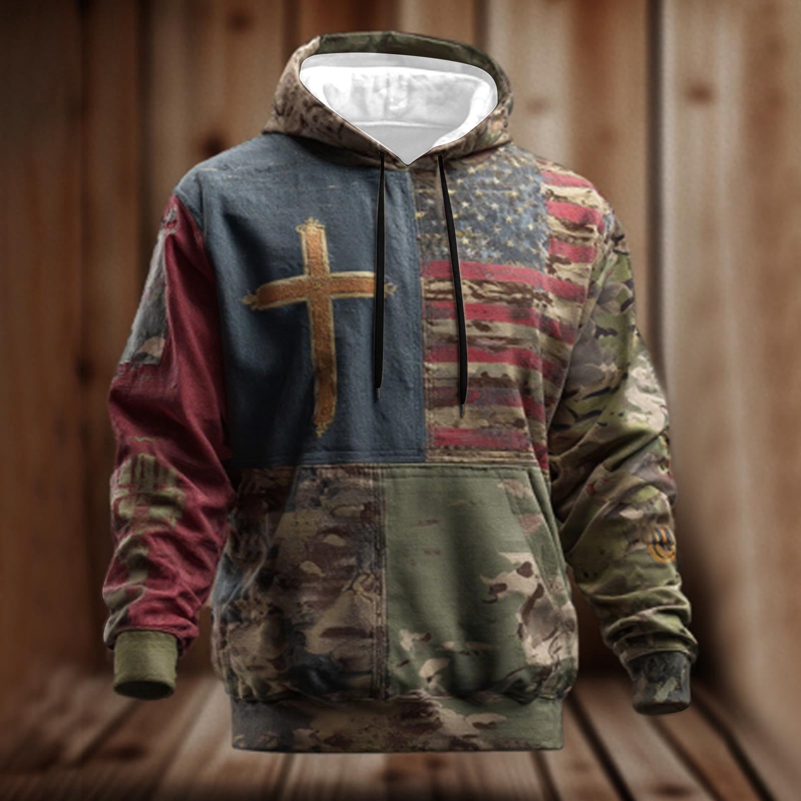 U.S. Grand Blue Cotton Men's Hoodie main image 0