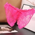 thumbnail image 1 of Aobny Pink Stretch Women's Panties Spring Crotchless Open Crotch Panties Sheer Lace Trendy Underpants,M-L, 1 of 5
