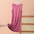 thumbnail image 1 of Aobny Plain Nightgowns for Women Red Plus Modal Pajamas Short Sleeveless Oversized Sleep Shirts for Women,XXXXXL, 1 of 5