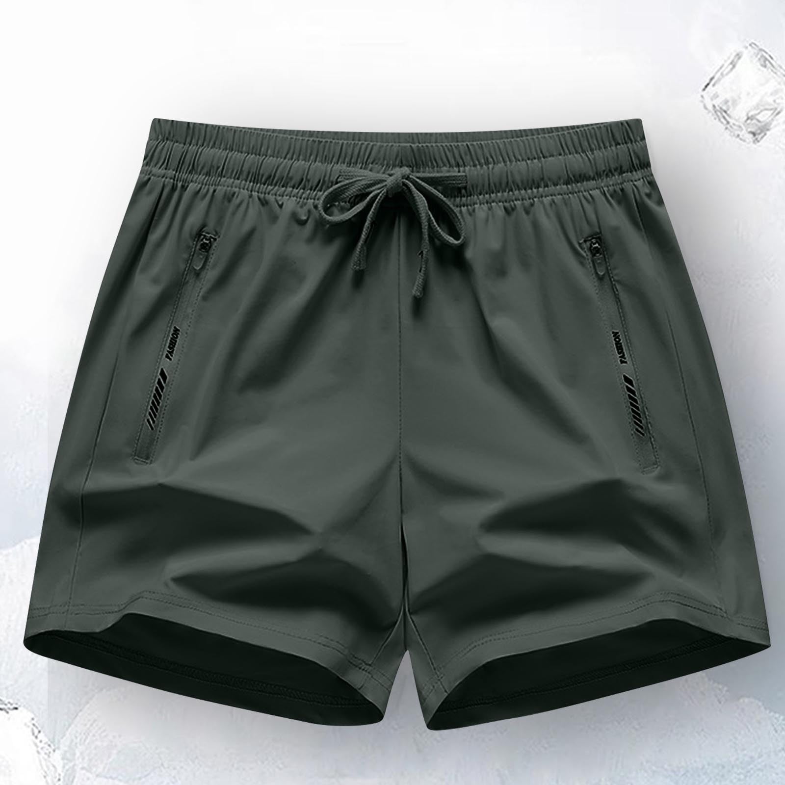 Aobny Plain Shorts Womens Running Zip Pockets Clothing Baggy Plus Size ...
