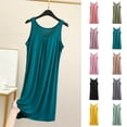 thumbnail image 1 of Aobny Plus Nightgowns for Women Cotton Pink Nightwear Crew Neck Sleeveless Long Nightgown,XXXL, 1 of 9