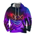 thumbnail image 1 of Aobny Purple Muscle Shirts for Men Anime Hooded Oversized Pullover Big & Tall Hoodies for Men Graphic,XXXXL, 1 of 5