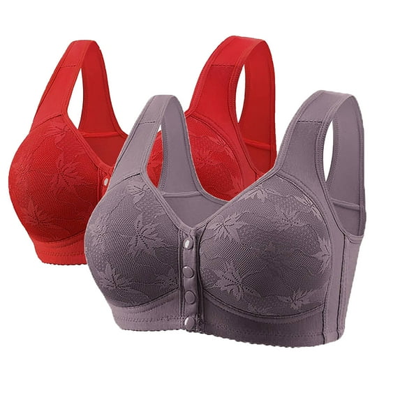Aobny Purple Womens Bras 3 Pack Plus Size Bralette Women's Plus XS-4XL Nylon Sleep Bras for Women,L
