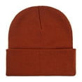 thumbnail image 1 of Aobny Red Fall Womens Hats Knitted Solid Warm Fitted Beanie Fashion Hats for Women Trendy, 1 of 2